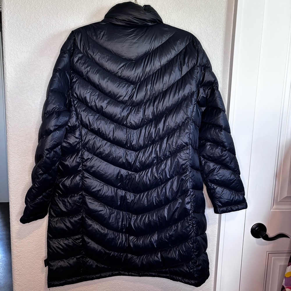 Calvin Klein Midnight Blue Down  Puffer Coat Long - Picture 7 of 9